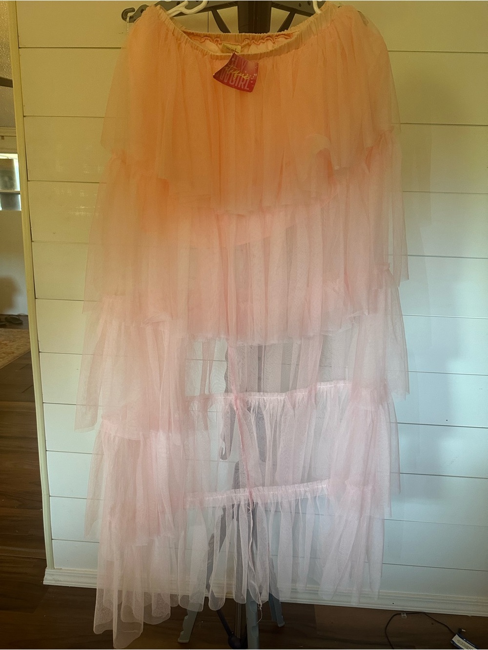 #87 Layered Pink Tulle Maxi Skirt
